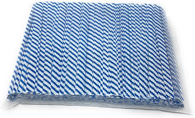 4" Length Twist Ties, 2000 Blue White Plastic Coated, No Rip, Paper Ties Cello General Use, Party Favor Treat Bags, Small orders Packaging, Closures to secure your product (2000 Blue White)