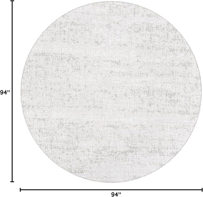 Unique Loom Outdoor Modern Collection Area Rug - Cartago (7' 10" Round Gray/Ivory)
