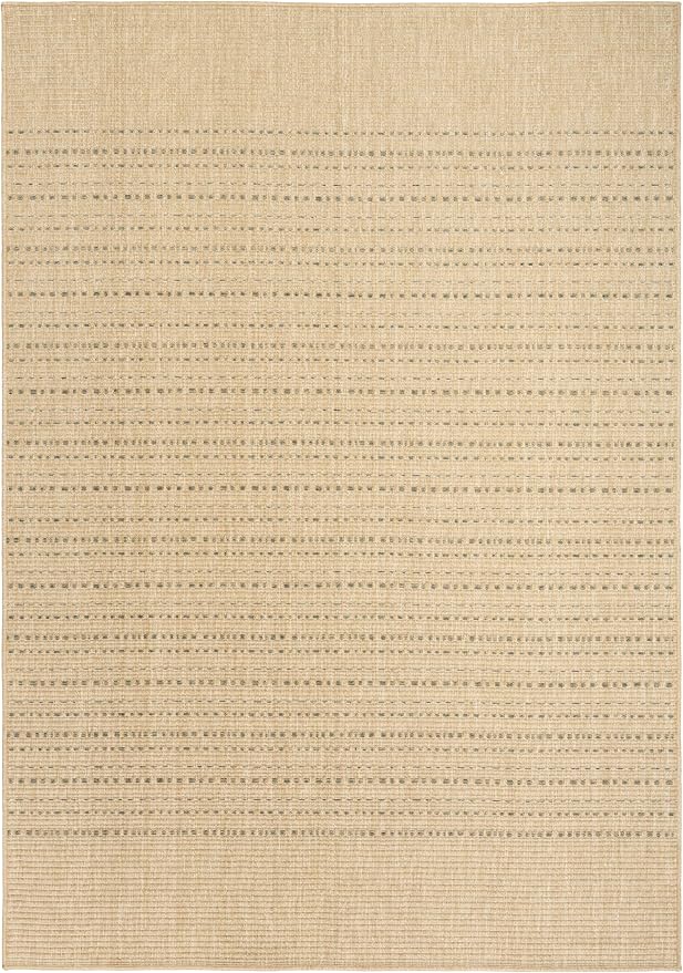 Nourison Home Tulum Taupe 5'3" x 7' Area Rug - Easy Clean, Non Shedding, Bed Room, Living Room, Dining Room, Kitchen (5' x 7')