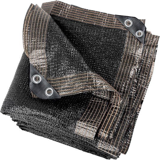 50% 20 X 30 FT Black Shade Cloth, Outdoor Woven Sun Shade with Grommets, Durable Breathable Netting Shading Antifreezing for Patio, Garden, DIY Home, Plants Cover, Greenhouse, Dog Kennel