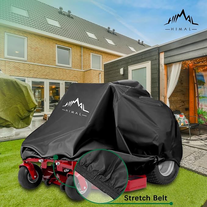 Himal Outdoors Zero Turn Mower Cover, Heavy Duty 600D to 60" | Water-Resistant Coating,Polyester Oxford, UV Protection, Universal Fit, Drawstring & Cover Storage Bag, Mower Protector