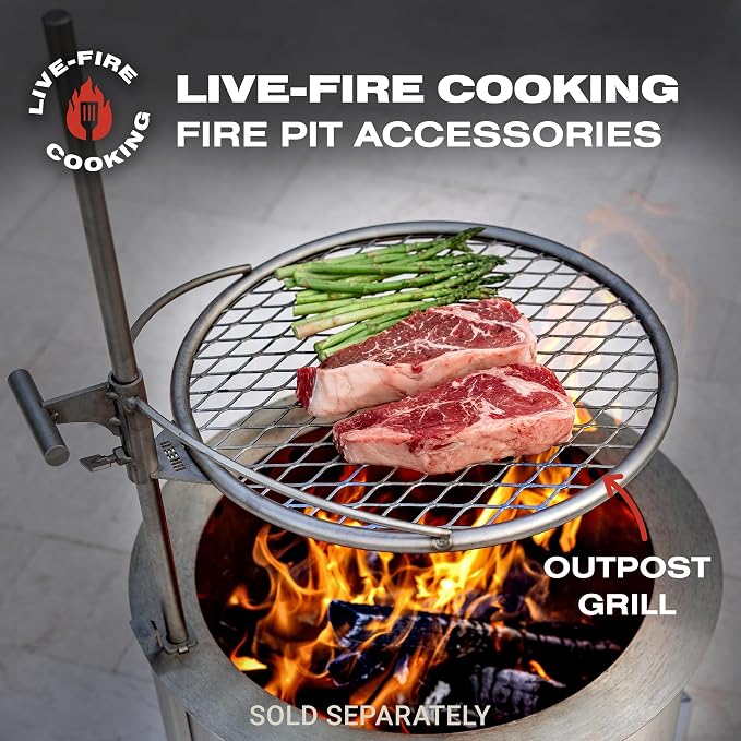 Breeo Smokeless Fire Pit (X Series 19, Stainless Steel) | 22.1 inch Smokeless Firepit for Outside | 47 Pounds | Ideal for Families Compatible with Wide Range of Breeo Accessories