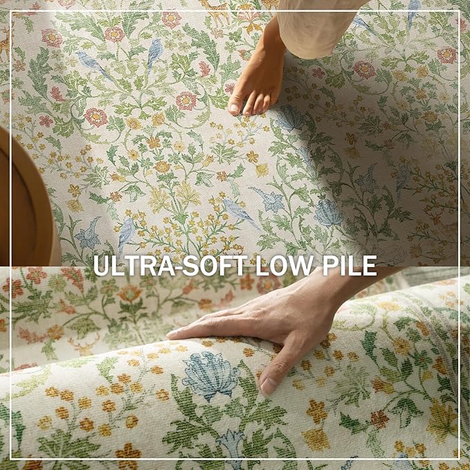 Washable Runner for Hallways Kitchen Rug: 2'6"x8' Runner Rugs Stain Resistant Non Slip Low Pile Soft Carpet Runners Rug for Entryway Indoor Kitchen Hallways Bedroom Beside Laundry Room
