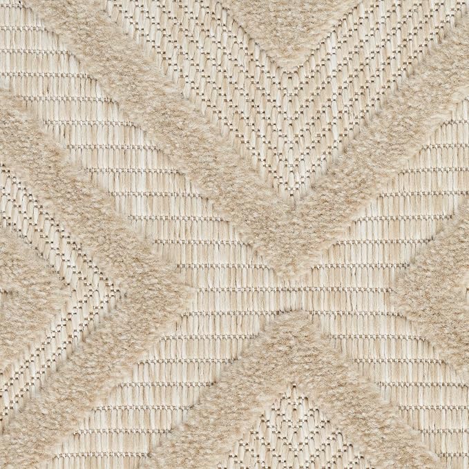 Nourison Home Versatile Cream 2' x 4' Area Rug - Easy Clean, Non Shedding, Bed Room, Living Room, Dining Room, Kitchen (2' x 4')