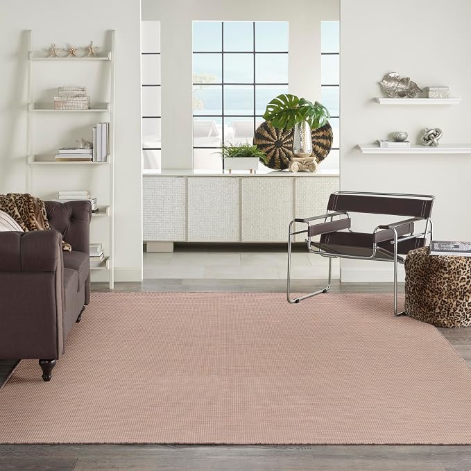 Nourison Home Positano Jute 9' x 12' Area Rug - Easy Clean, Non Shedding, Bed Room, Living Room, Dining Room, Kitchen (9' x 12')