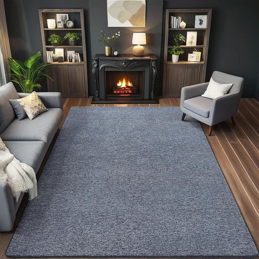 AROGAN 7x10 Area Rugs for Living Room Non Slip Dorm Bedroom Rug, Blue | Modern Area Rugs with Soft Memory Foam, Minimalist Washable Indoor Floor Carpet for Dining Room Office Kids Playroom Decor