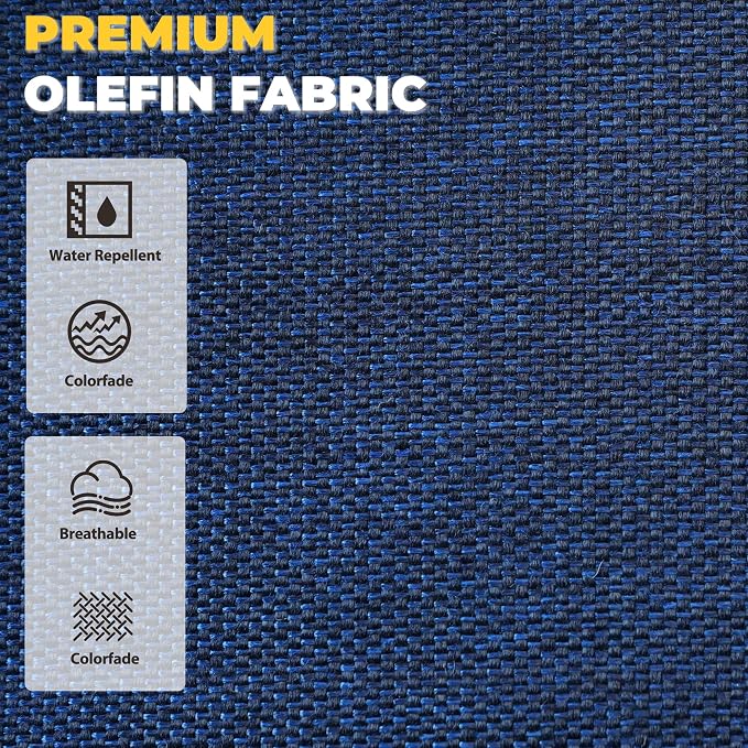 Deep Seat Patio Cushions Set 24 x 24 Inch,Olefin Fabric Outdoor Seat Cushion,Patio Furniture Cushions with Removable Cover,Rain-Proof and Fade Resistant Deep Seat Bottom & Back Cushion,1set