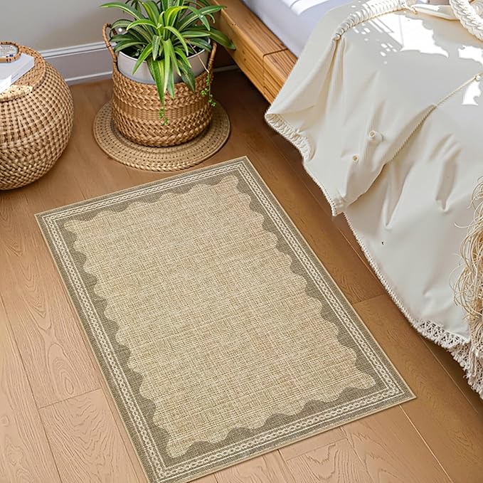 GarveeHome Scalloped Rug
