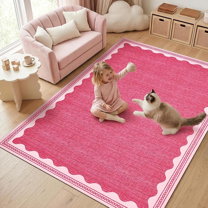 GarveeHome Scalloped Rug