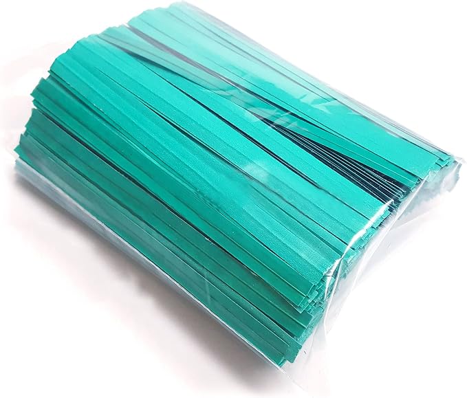 4" Length Twist Ties, 1000 Green Plastic Coated, No Rip, Paper Ties Cello, Ideal Party Favor Treat Bags, Small Orders Packaging, Closures to Secure Product (1000 Green Twist Ties)