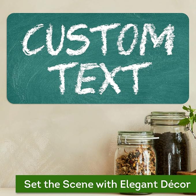 Custom Sign, Custom Street Sign, 11 Font Colors, 13 Font Styles, 4 Hole Options, 22 Sizes, 6x12 Inches, Rust Free DiBound, Fade Resistant, Made in USA by My Sign Center (Chalkboard Green)