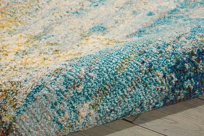 Nourison Home Celestial Sealife 5'3" x Round Area Rug - Easy Clean, Non Shedding, Bed Room, Living Room, Dining Room, Kitchen (5' x Round)