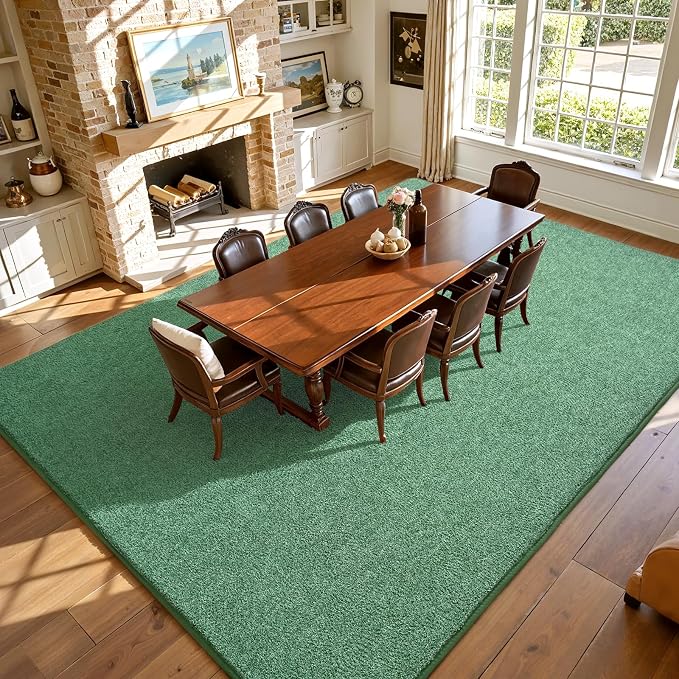 Keeko 4x6 Area Rugs for Living Room,Soft Washable Memory Foam Bedroom Rug | Indoor Throw Rug Low Pile Minimalist Non Slip Carpet for Kids Nursery Classroom Dorm Room Home Decor Green and White
