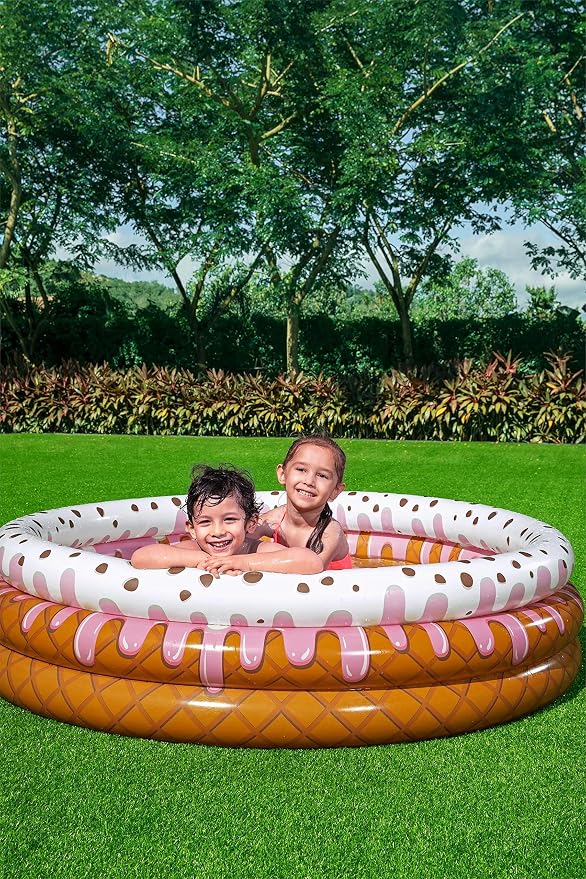 Bestway Inflatable Pool Sundae Funday Ice Cream Printed Kids Outdoor Fun