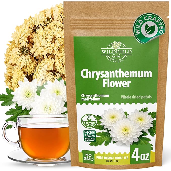 4 oz. Chrysanthemum Flower Herbal Tea (Chrysanthemum Morifolium) - 113g Dried Chrysanthemum Petals Herb Té De Crisantemo
