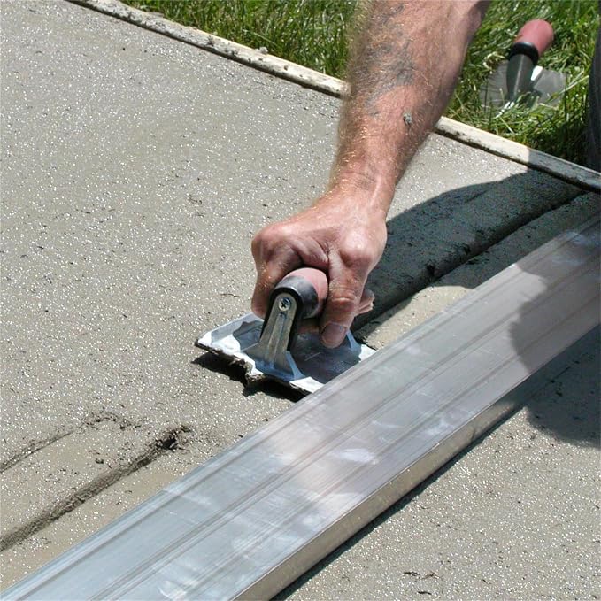 MARSHALLTOWN Heavy-Duty Zinc Concrete Groover, 6 x 4 3/8 inch Blade, DuraSoft Handle, Concrete Tools Assembled in USA, 833D