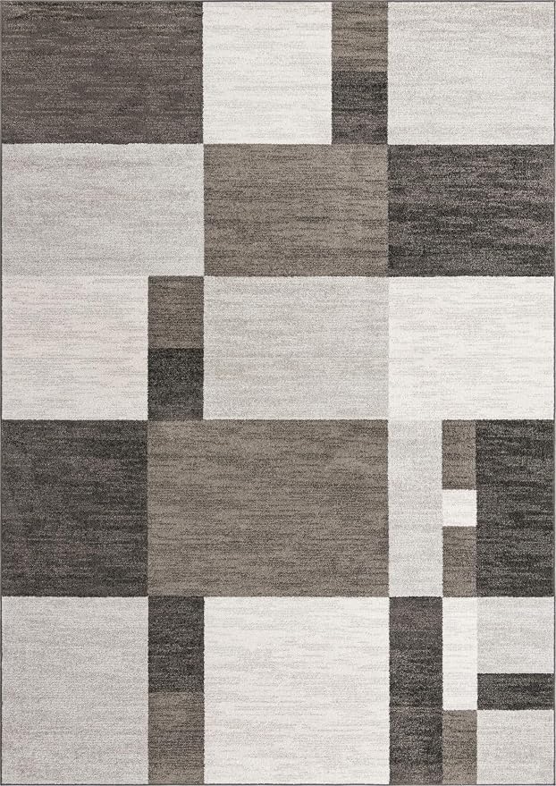 Unique Loom Autumn Collection Area Rug - Providence (10' x 14' 1" Rectangle, Gray/ Ivory)