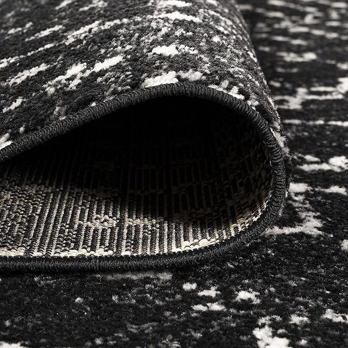JONATHAN Y Boho Vintage Diamond Black/Ivory Square Area Rug 9X9 ft, Moroccan Hype for Living Room, Bedroom, Kitchen, Office, Easy-Cleaning, High Traffic, Pet-Friendly, Non-Shedding (MOH101D-9SQ)