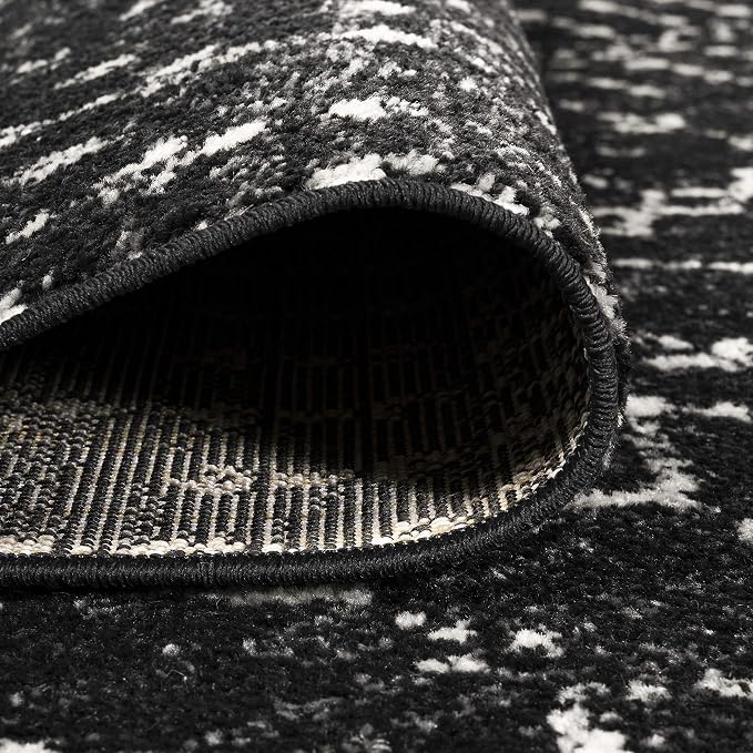 JONATHAN Y Boho Vintage Diamond Black/Ivory Indoor Area Rug 9X12 ft, Moroccan Hype for Living Room, Bedroom, Kitchen, Office, Easy-Cleaning, High Traffic, Pet-Friendly, Non-Shedding (MOH101D-9)