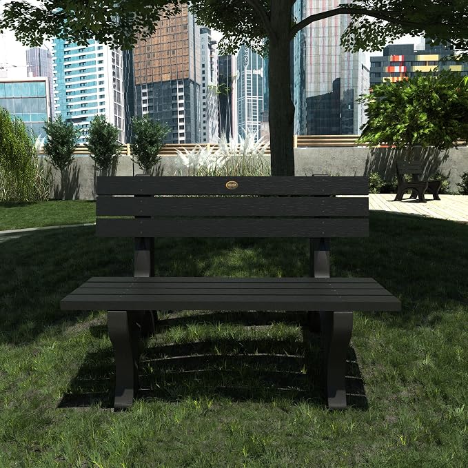 Sequoia Professional Aurora 4 ft Park Bench, Black