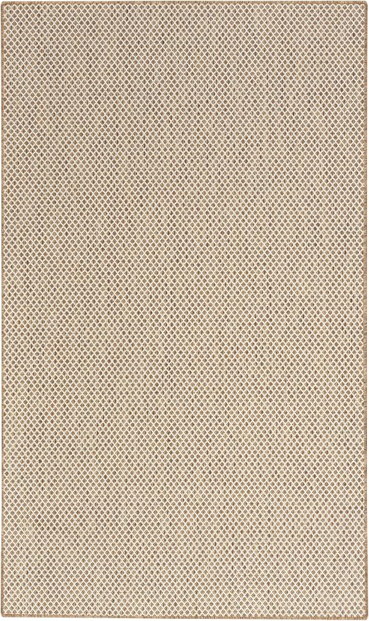 Nourison Home Courtyard Jute Ivory 2' x 3' Area Rug - Easy Clean, Non Shedding, Bed Room, Living Room, Dining Room, Kitchen (2' x 3')
