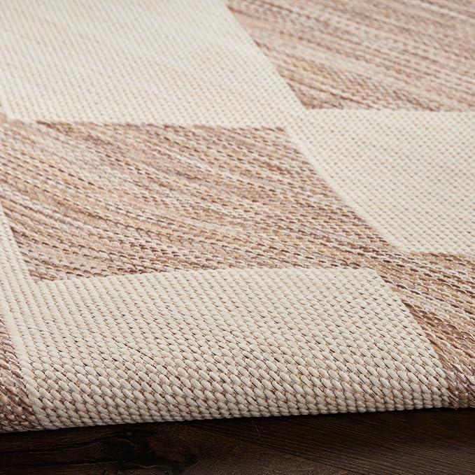 Nourison Home Positano Beige 9' x 12' Area Rug - Easy Clean, Non Shedding, Bed Room, Living Room, Dining Room, Kitchen (9' x 12')