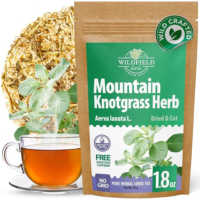 1.8 oz. Mountain Knotgrass Tea Dried Cut Herb Mountain Knotgrass Herbal Tea (Aerva Lanata) - 50g Polpala Pol-Pala Pol Pala Pol Pola Herb
