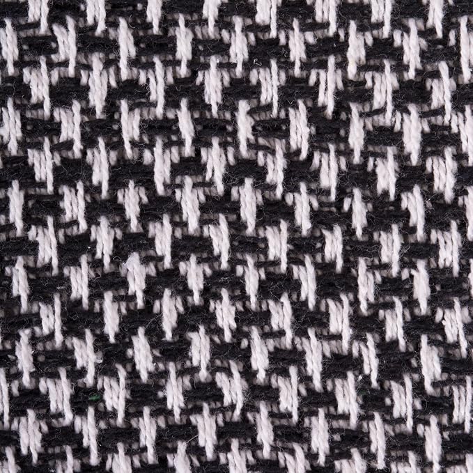DII 100% Cotton Basket Weave Throw for Indoor/Outdoor Use Camping Bbq's Beaches Everyday Blanket, 50 x 60, Black