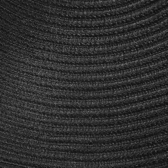 Superior Indoor Outdoor Area Rug, Handwoven Reversible Braided Home Decor for Living Room, Kitchen, Entryway, Patio, Front Porch, Deck, Modern, Boho, Farmhouse Style, 6' x 9', Black