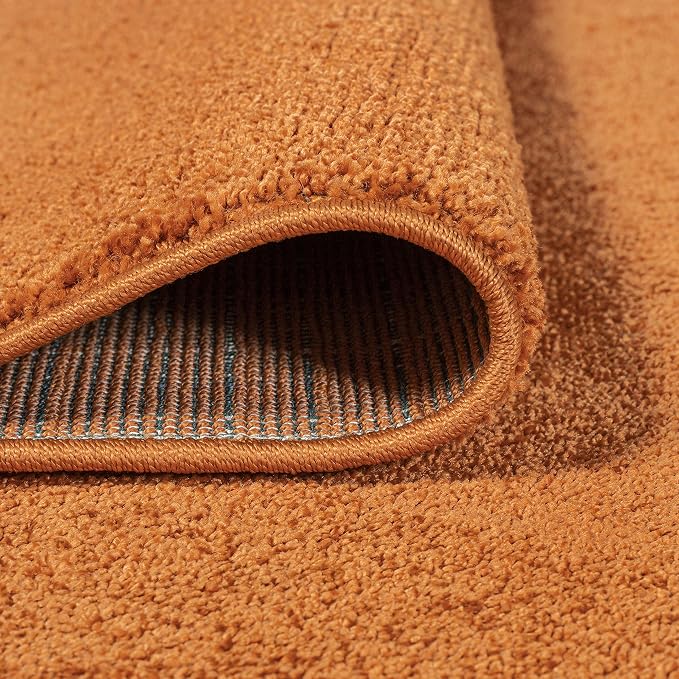 JONATHAN Y Haze Solid Low-Pile Orange Runner Rug 2x10, Coastal,Bohemian,Minimalist,Classic, Easy-Cleaning for Living Room,Bedroom,Kitchen,Pet Friendly,Non-Shedding (SEU100M-210)