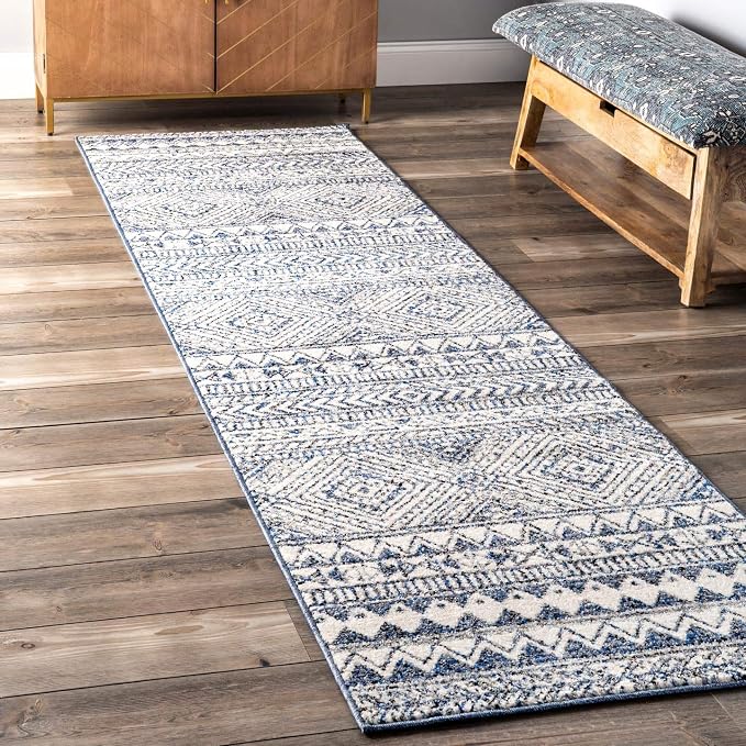 nuLOOM Transitional Tribal Becky Area Rug, 4' x 6', Navy