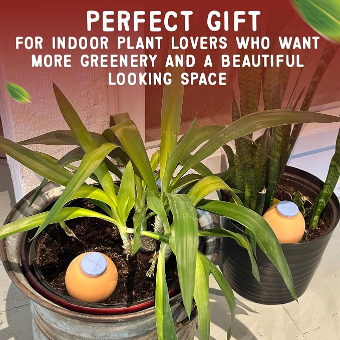 Growoya Watering Spike for Indoor Plants |16oz self Watering Terracotta Pot | Slow Release Plant Watering Device for Pots 8 Inches or Larger (One Size, 2, Count)
