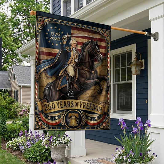250 Years Of Freedom Flag, 250th Anniversary Usa Commemorative Flags, American 250th Anniversary Patriotic Design, 1776-2026 Commemorative Banner, Garden Flags For Outside, Front And Back Print 1 (30x40 Inch)