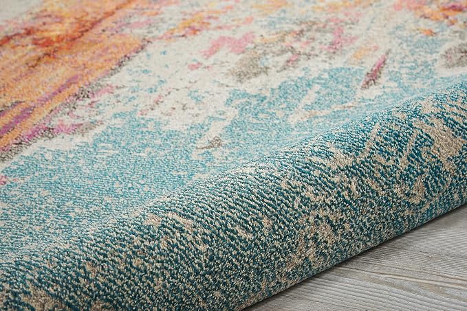 Nourison Home Celestial Sealife 2' x 6' Area Rug - Easy Clean, Non Shedding, Bed Room, Living Room, Dining Room, Kitchen (6' Runner)