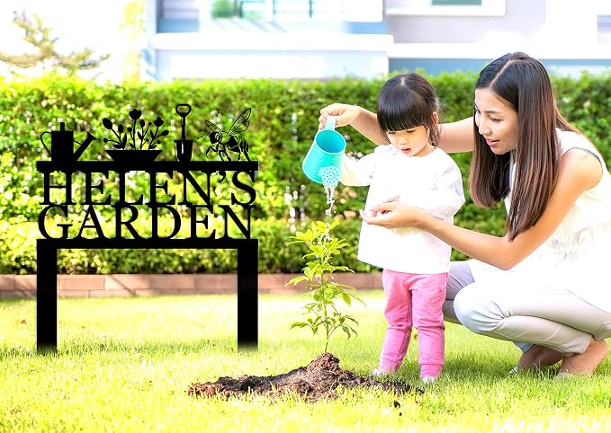 Personalized Garden Signs with Stake, Custom Garde Outdoors, Customized Garden Sign with Stake(18 inch H- 36 inch H)