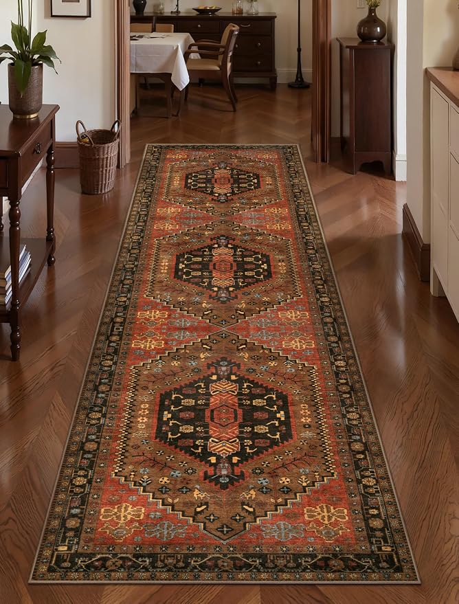Ciicool 2x7ft Runner Rug,Vintage Washable Area Rugs for Hallway Kitchen | Ultra Soft Oriental Indoor Mat Thin Boho Entry Carpet for Entrance Bedroom Bedside Living Room Laundry Bathroom Decor