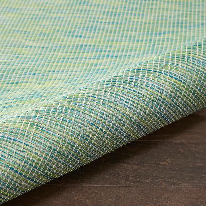 Nourison Home Positano Blue Green 9' x 12' Area Rug - Easy Clean, Non Shedding, Bed Room, Living Room, Dining Room, Kitchen (9' x 12')