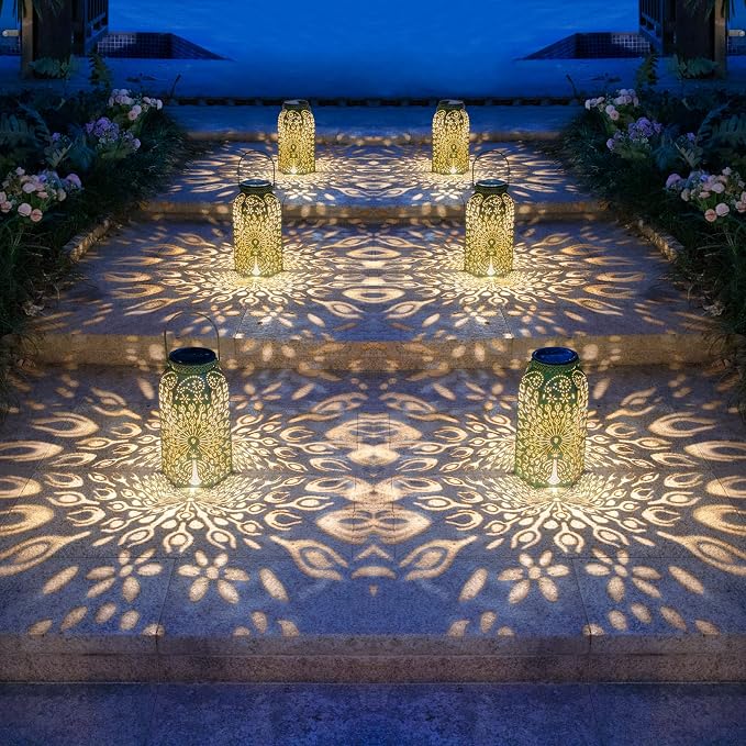 Homeimpro Solar Outdoor Lanterns Waterproof Peacock Gardening Gifts for Mom, Big Solar Garden Yard Art, Outside, Patio, Birthday Mothers' Day Gifts Grandma Wife (2Pack, Antique Green)