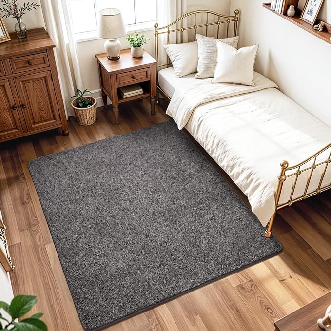 Keeko 5x5 Square Area Rugs for Living Room Bedroom,Soft Washable Carpet | Modern Indoor Memory Foam Entryway Rug Low Pile Minimalist Non Slip Rug for Kids Nursery Dorm Room Home Decor