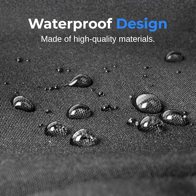 SereneLife Patio Heater Cover Bag - Heavy-Duty, UV Resistant, Waterproof Polypropylene & Polyurethane, Tear Resistant, Easy On/Off, Dustproof, Fits SereneLife Patio Heater Model SLOHT26 (Black)