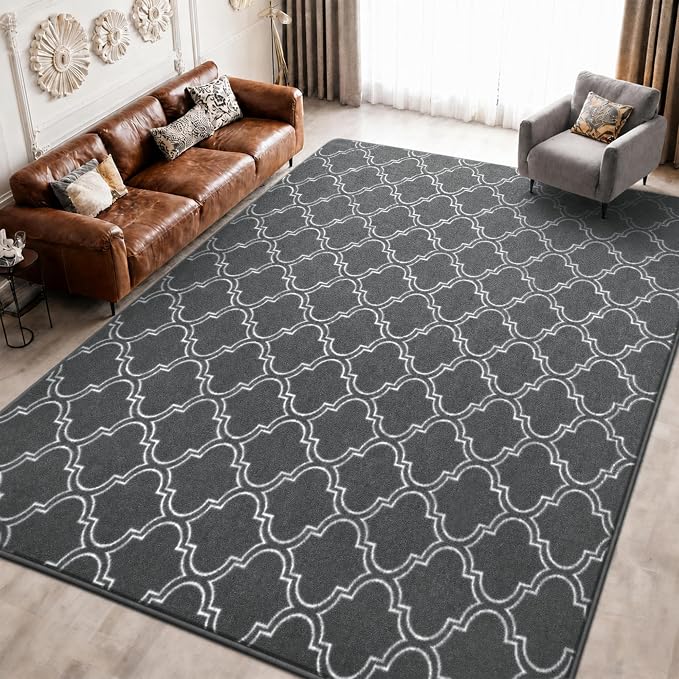 Keeko 7x10 Area Rugs for Living Room,Soft Washable Memory Foam Bedroom Rug | Indoor Throw Rug Low Pile Minimalist Non Slip Carpet for Kids Nursery Classroom Dorm Room Home Decor