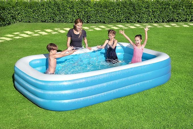 Bestway H2OGO! Blue Rectangular Inflatable Family Pool (10' x 6' x 22")