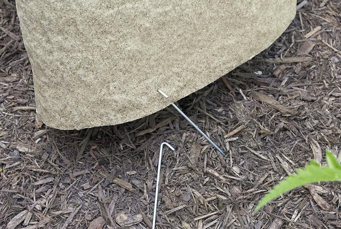 Emsco Group 2181 Large – Lightweight Landscape Rock-Resin, Sandstone | Large Size, Sandstone,Decorative Landscape Rock Cover, Covers Well Pumps, Sprinkler Valves & Yard Utilities