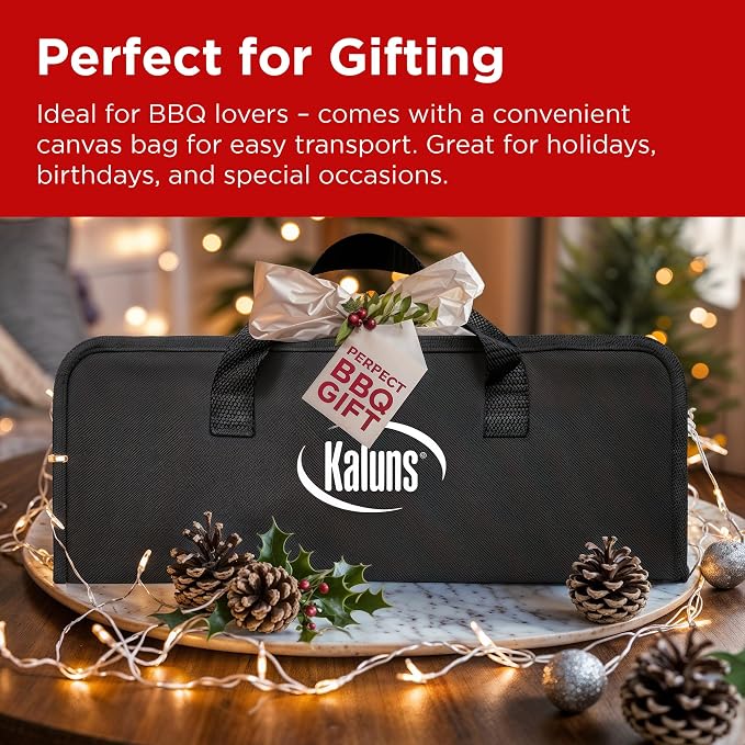 Kaluns Fathers Day BBQ Accessories, Complete Grill Set Grilling Gifts, 40 Pcs Premium Heavy Duty Stainless Steel Barbecue Grill Accessories for Outdoor Grill, Gifts for Dad