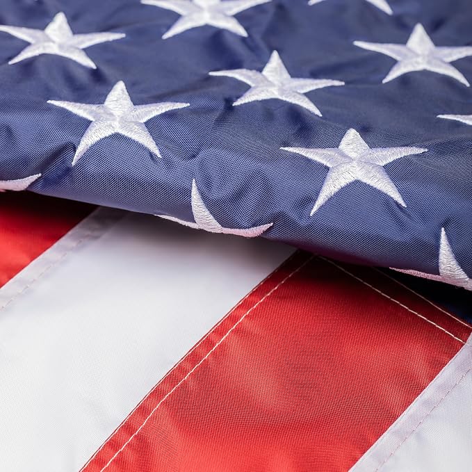 Evergreen Flag American Flag 3x5 Estate Size | Heavy Duty Outdoor Premium 310D | Embroidered Stars and Stripes and Quadruple Stitched Edge | USA Residential or Commercial