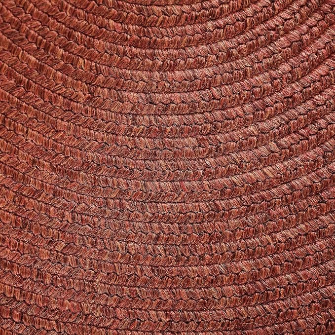 Superior Indoor Outdoor Area Rug, Handwoven Reversible Braided Home Decor for Living Room, Kitchen, Entryway, Patio, Front Porch, Deck, Modern, Boho, Farmhouse Style, 5' x 8', Brick
