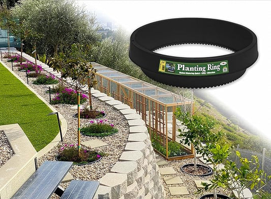 6-Pack 24-inch Tree Planting Rings – Deep Root Watering Basin & Edging.