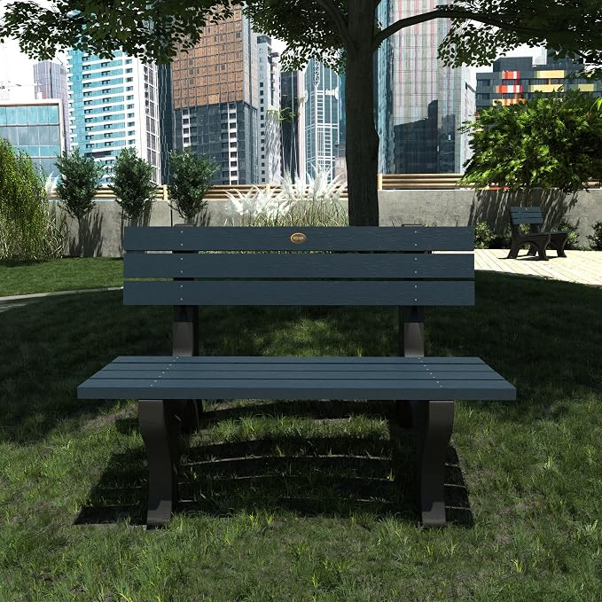 Sequoia Professional Aurora 4 ft Park Bench, Federal Blue
