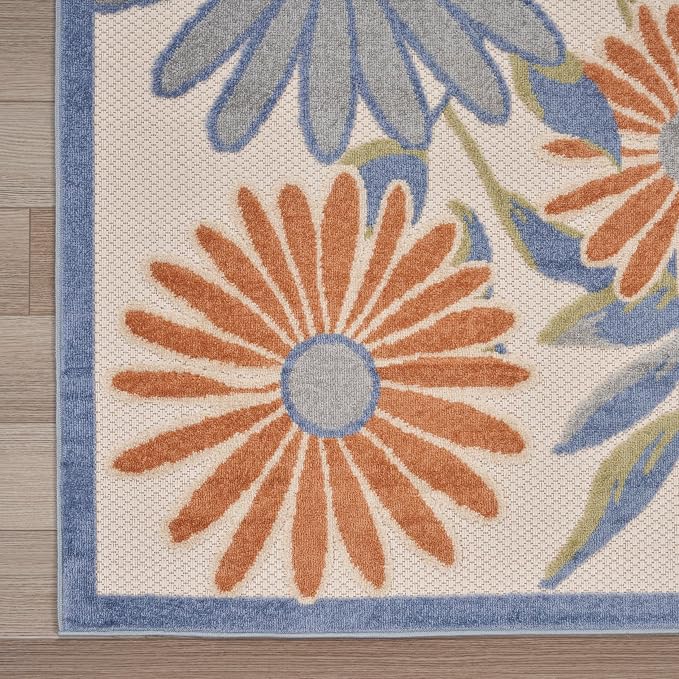 Nourison Home Aloha Beige Multicolor 2'3" x 8' Area Rug - Easy Clean, Non Shedding, Bed Room, Living Room, Dining Room, Kitchen (8' Runner)