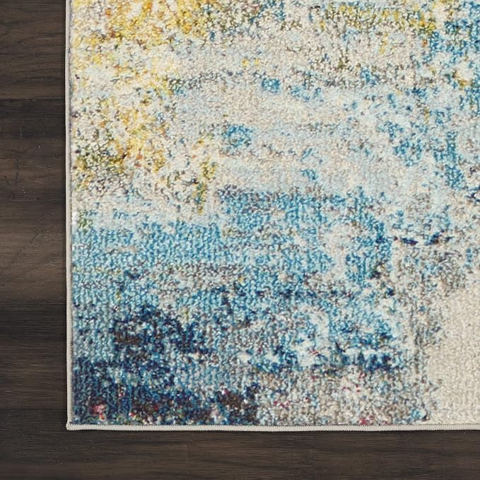 Nourison Home Celestial Sealife 2' x 6' Area Rug - Easy Clean, Non Shedding, Bed Room, Living Room, Dining Room, Kitchen (6' Runner)